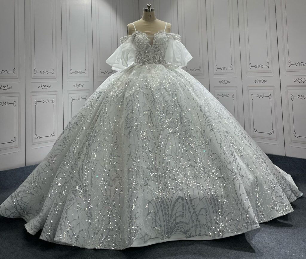 wedding dress sparkle